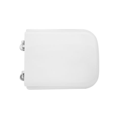 Abattant WC pour WC Europa Doggi 38,5-41 x 32,2 cm Abattant WC blanc avec charnie'res re'glables Abattant en bois moule'