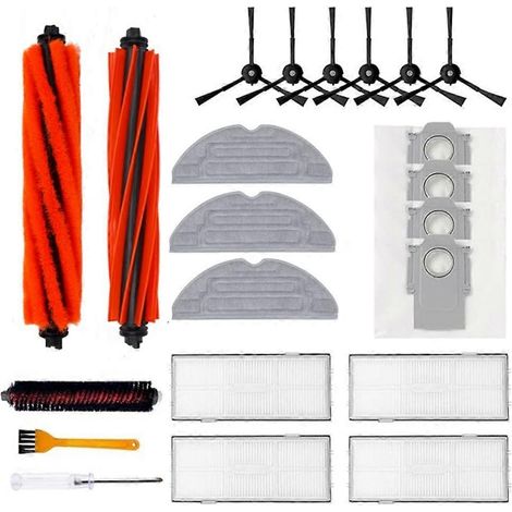 22 pièces pour Roborock S8 Pro Ultra aspirateur robot double brosse principale brosse latérale et filtre serpillière sac à poussière kit d'accessoires (1/5)