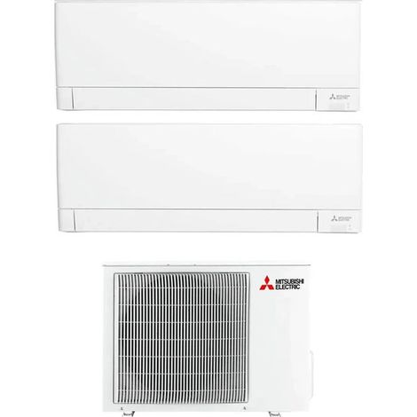 Mitsubishi Smart KITMXZ2HA50DW-24DUAL Climatizzatore Dual 12+12BTU DW Classe A+++-A+++ R32 Bianco