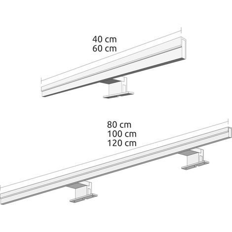 Luz superior RIHO para espejo, negro mate, 204922