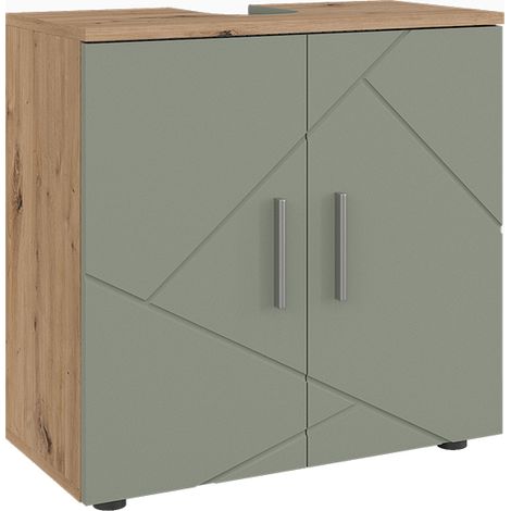 Mueble bajo lavabo Irma, Verde salvia, 60 x 59 cm, Vicco (1/5)