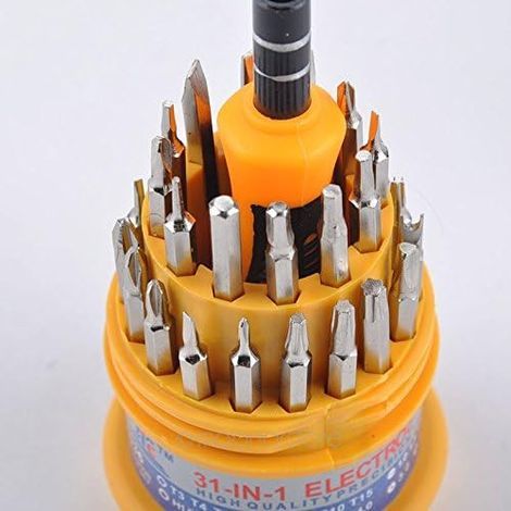 1 set/Lot 31 in 1 Electronic Screwdriver Hand Tool Set for PC Phone Repair Kit (1/3)