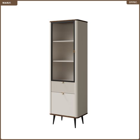Armoire vitrine - L.56 x H.191 x P.42 - MARLY (1/4)