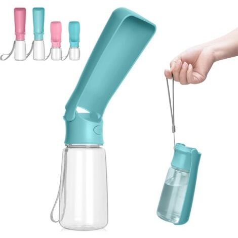 1 Bouteille d'eau, Pliable, Silicone, 350ml, Vert, Chien Chat Randonnée (1/5)