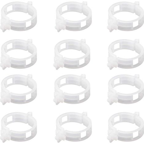 Lot de 100 clips de fixation pour plantes en plastique blanc réutilisables pour petits légumes, tomates et plants de vigne (1/5)