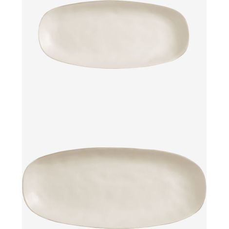 SKLUM Set aus 2 Belvere-Tabletts Gardenia Weiß
