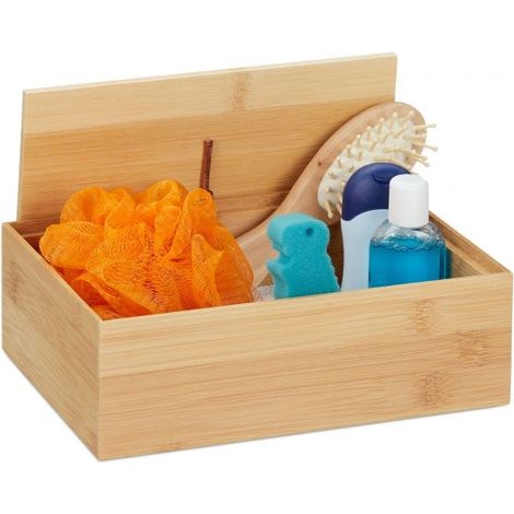Bamboo storage box with lid (1/5)
