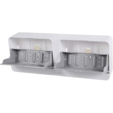 QORVA-1 Porte- Mural en Plastique - Système de Drainage pour Cuisine et Salle de Bain - Double Design Gris pour Un Rangement Facile et Une propreté (1/5)