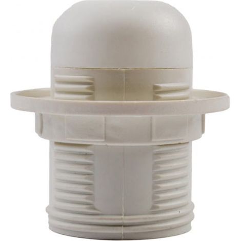 Portalampada isolante E27 con filettatura esterna, bianco OTE27-01/0/T