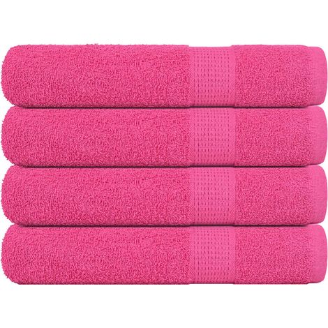 Serviettes FROGN, lot de 4, roses, 100 x 200 cm, 360 g/m²