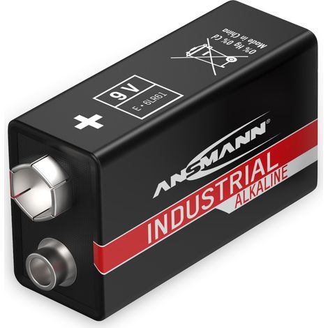 ANSMANN 9V-Blockbatterie, INDUSTRIAL, Alkaline, 1 Stück