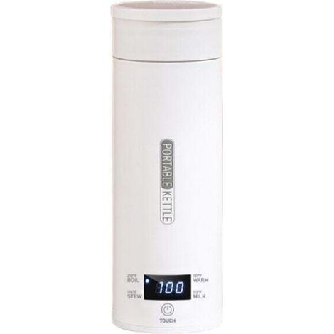 Portable electric kettle (500ml) in 316 stainless steel for on the go, with automatic shut-off, overheat protection, temperature control and 220V connection. (1/5)