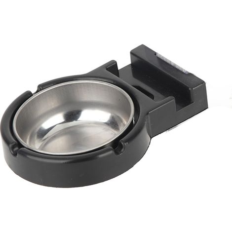 Cendrier Murale avec Porte-Lighter 304 Stainless Steel sans Installation Noire pour Salle de Bain (1/4)