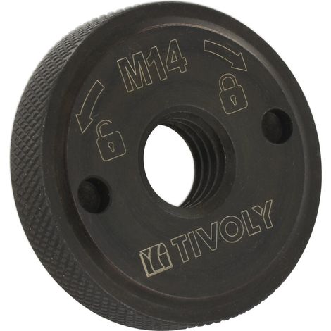 Tivoly • Ecrou de Serrage Rapide M14 Meuleuse. Pour serrage rapide et sans Clés. Pour meuleuse 115 e 125 mm de toutes marques (1/4)