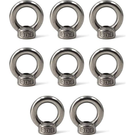 [MAI USATO]8 pezzi M6 304 anello di sollevamento in acciaio inossidabile con filettatura (1/5)