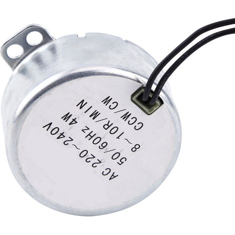 1 Stück 220-240 V Wechselstrom-Synchronmotor, Getriebemotor, 4 W, dreht sich vorwärts/rückwärts (8-10 U/min) (1/5)