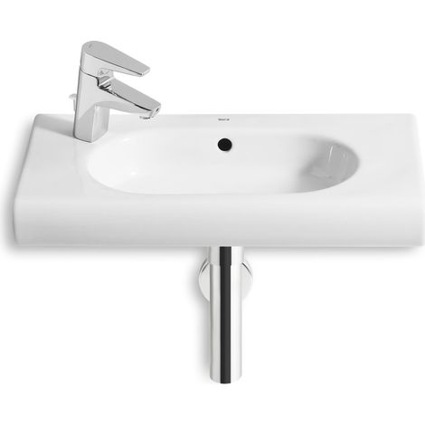 Roca Meridian - Lave-mains 600x320 mm, avec trop-plein, trou pour robinetterie, blanc A32724X000 (1/2)