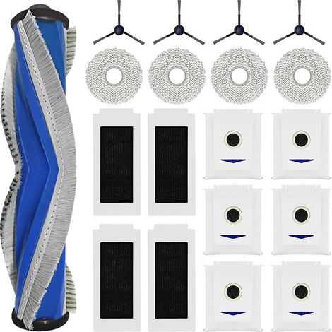 Accesorios de repuesto para la aspiradora robot ECOVACS DEEBOT T30 PRO OMNI / T30 OMNI: 1 cepillo principal, 4 filtros, 4 cepillos laterales, 4 mopas, 4 bolsas antibacterianas para polvo (1/5)
