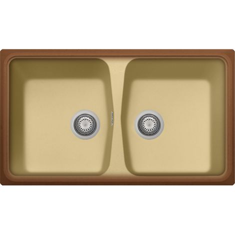 Lavello composito cucina Plados SP0862 due vasche - UQ66 Terra di Francia (1/3)
