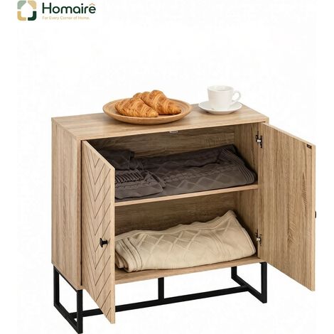 Aufbewahrungseinheit mit schwarzem Holzdekor aus MDF 80 x 29,5 x 80 cm HOMAIRE (1/5)