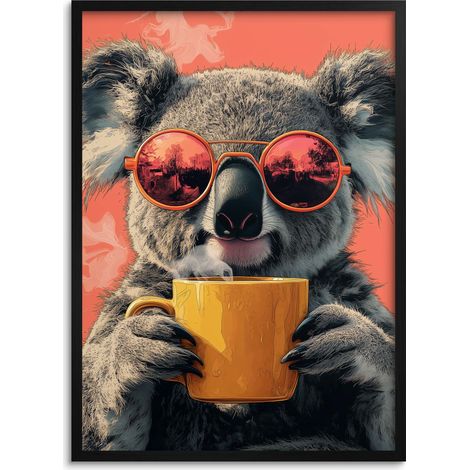 Affiche photo encadrée pour chambre d'adolescent Koala 50x70 (1/5)