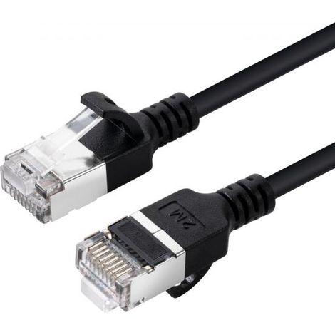 Cavo di rete LAN RJ45 CAT6a U/FTP STP 10 m Nero Sottile