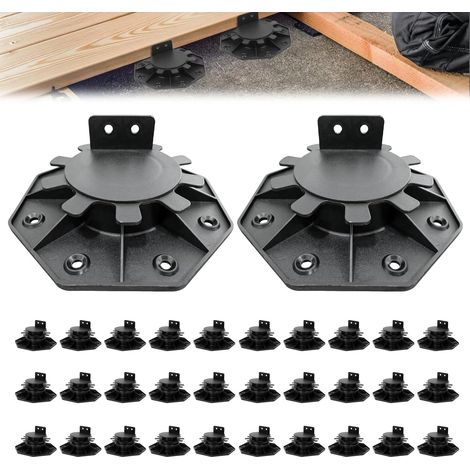 Set of 30 Adjustable Terrace Posts for 30 to 60 mm Slab, Terrace Supports for Courtyard Paving, Fountains, Terrace Gardens, DIY Projects, Etc (1/5)