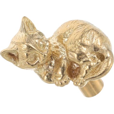 Poignées et boutons de porte en laiton forme chat, quincaillerie (1/5)