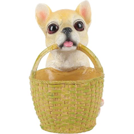 Niedlicher Hunde-Ornament-Schlüsselkorb mit Welpenfigur für Wohnzimmer, Eingangsbereich oder Bürodekoration