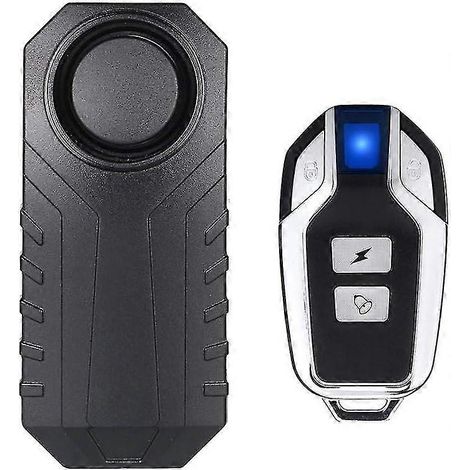 Verbesserter Fahrraddiebstahlalarm, 113 dB wasserdichter Funkalarm mit Fernbedienung für Fahrrad, E-Bike, Motorrad, Roller und Anhänger (1/5)