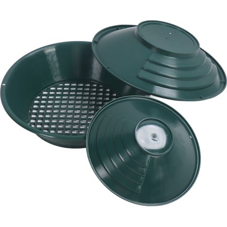 Kit de 3 batées à orpaillage en plastique ABS, outils de prospection d'or ronds et manuels (1/5)