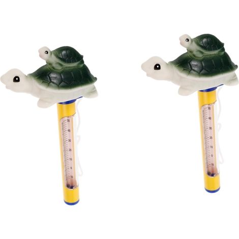 BESPORTBLE Lot De 2 Thermomètres Multifonctions Pour Piscine Bain Étang Forme De Tortue Flottante Fahrenheit Celsius