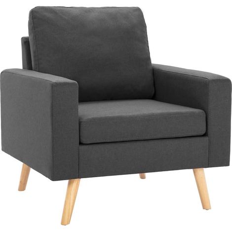 Maison Exclusive - Sessel Dunkelgrau Stoff