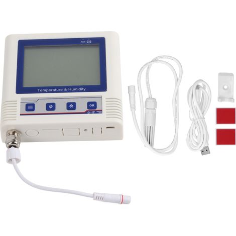 Enregistreur de température et d'humidité USB, capteur haute précision, écran LCD, alarme, 2.08M données, pour maison et bureau (1/5)