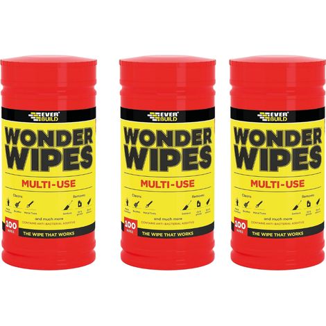 Everbuild Wonder Wipes Trade Tub 300 Multi-Use Cleaning Wipes (1/2)