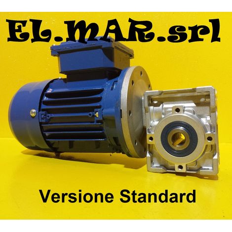 HP 0,12 KW 0,09 Motoriduttore Vite Senza Fine Monofase  280 Giri - Senza Accessori