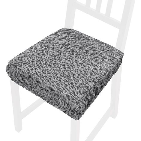 Coussin De Chaise Repéré Coton Amovible Doux Lavable Avec Bande élastique - Gris (1/2)