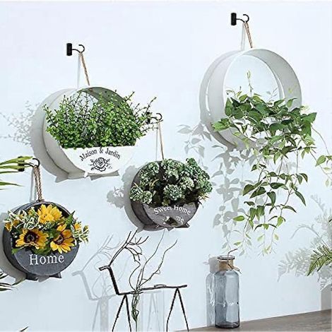 Crochets de plafond pour plantes suspendues, crochets muraux pour pots de fleurs, paniers à fleurs, carillons éoliens, lanternes, luminaires, mangeoires à oiseaux - JBMEDIA (1/4)