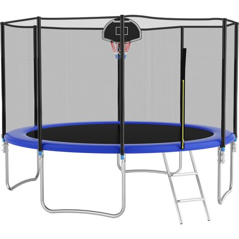 Trampoline d'extérieur de 366 cm, avec barres transversales renforcées, stable, robuste et durable, construction monobloc pour enfants et adultes (1/5)