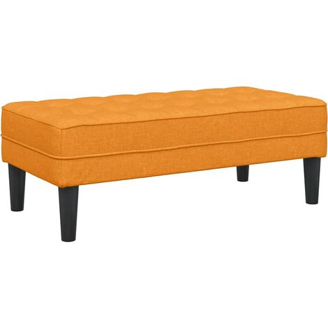 Banco Amarillo oscuro 113 x 57 x 39 cm tela vidaXL (1/5)