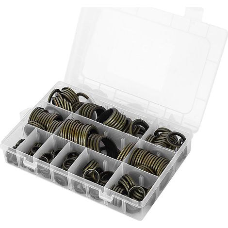 Kit de 240 joints toriques en caoutchouc et métal pour bouchons de vidange, de 6 à 30 mm. (1/5)
