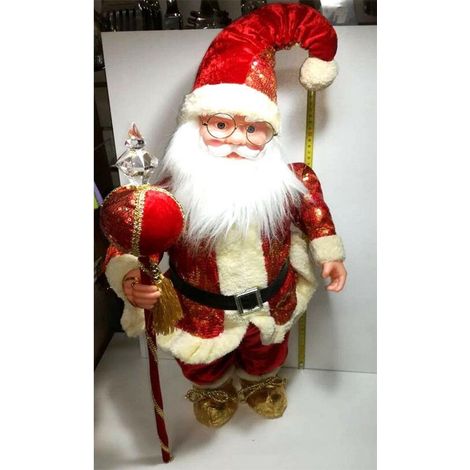 Babbo Natale Regali natalizi da addobbi per casa decorazioni vetrine cm 65 (1/5)