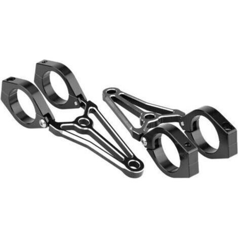 1 paire de supports de montage de phare de moto, support de montage de phare de fourche avant pour Cruiser, Cafe Racer, vélos de rue, vélos de travail, vélos vintage et plus encore.,de (1/4)
