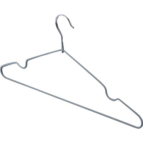 Cintre adulte, cintre en métal antidérapant sans couture, recouvert de plastique, 1 pièce (1/5)