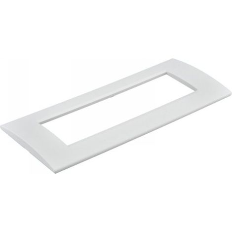 Placca Plastica Quadrata MBL 7M Bianco Compatibile Bticino Living BLN89701