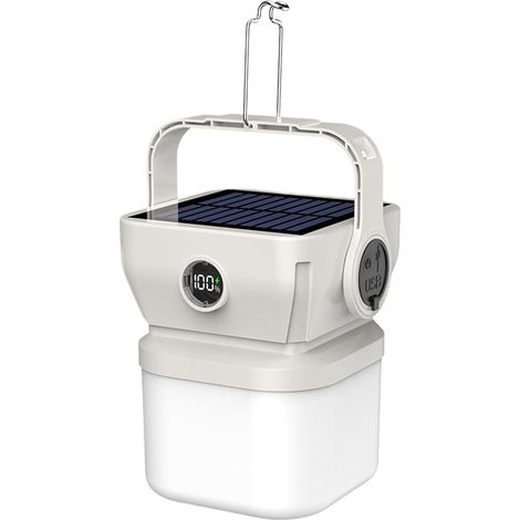 2-teilige, tragbare, tragbare Laternen, tragbare LED-Gebäudelampen mit Solarpaneel, Taschenlampen für Wandel, Reisen, Zelte, Camping, Reisen (1/5)