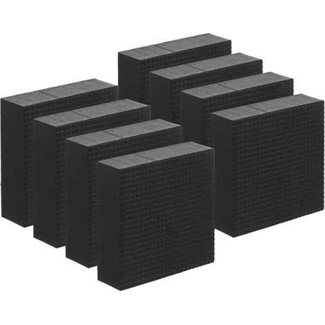 Lot de 8 Rehausseurs Carrés en Caoutchouc Antidérapants pour Meubles et Armoires, Hauteur 50x50x20 Mm, Protection et Stabilisation pour Usage Quotidien à Domicile (1/5)