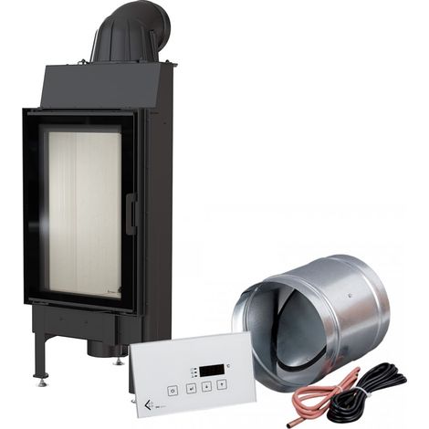 Intelligenter Kamineinsatz aus Stahl KRATKI NADIA 9 kW Ø 200 MSK GLASS (1/5)