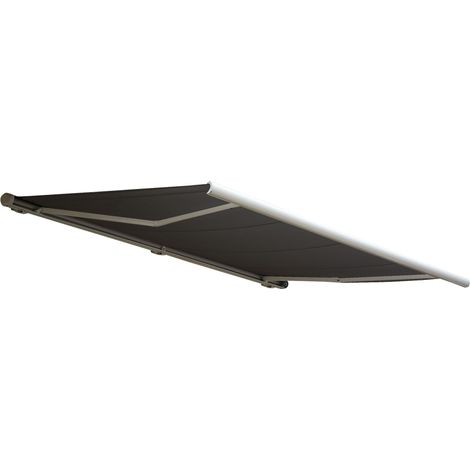 [NEUWERTIG] Elektrische Kassettenmarkise HHG-432, Markise Vollkassette 4,5x3m Polyester Anthrazit (1/5)