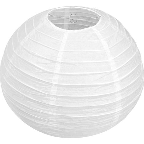 1 x Abat-jour Lanterne Papier 40cm Blanc Crème, Style Japonais et Chinois (1/5)